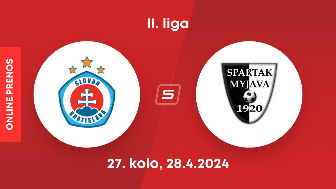 ŠK Slovan Bratislava U21 - Spartak Myjava: ONLINE prenos zo zápasu 27. kola II. ligy.