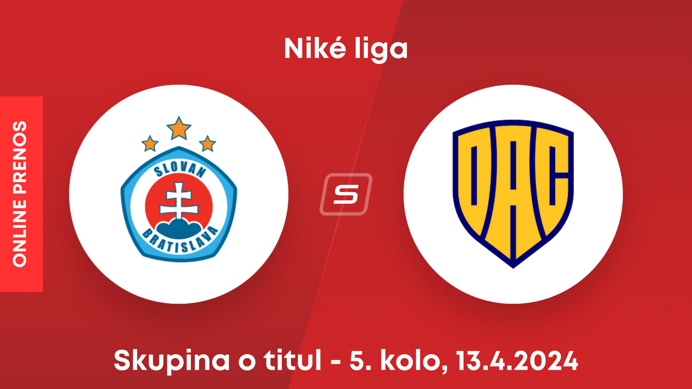 ŠK Slovan Bratislava - DAC Dunajská Streda: ONLINE prenos zo zápasu 5. kola skupiny o titul v Niké lige.