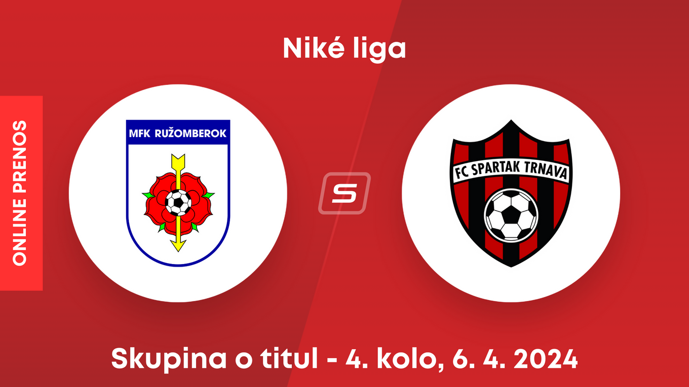 MFK Ružomberok - FC Spartak Trnava: ONLINE prenos zo zápasu 4. kola skupiny o titul v Niké lige. 