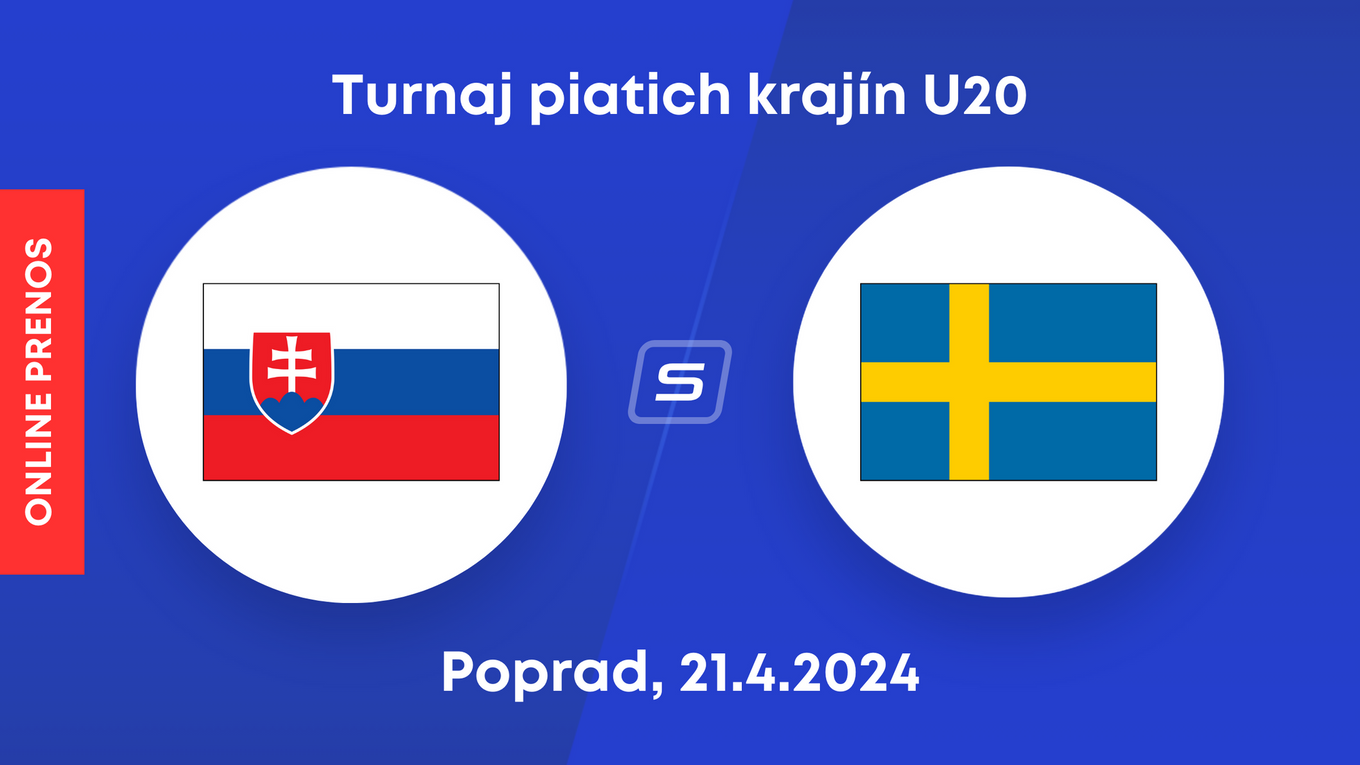 Slovensko U20 - Švédsko U20: ONLINE prenos zo zápasu na Turnaji piatich krajín v Poprade.