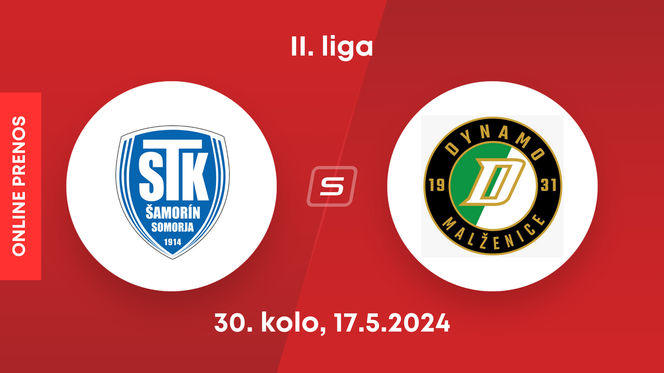 FC ŠTK 1914 Šamorín - OFK Malženice: ONLINE prenos zo zápasu 30. kola II. ligy.