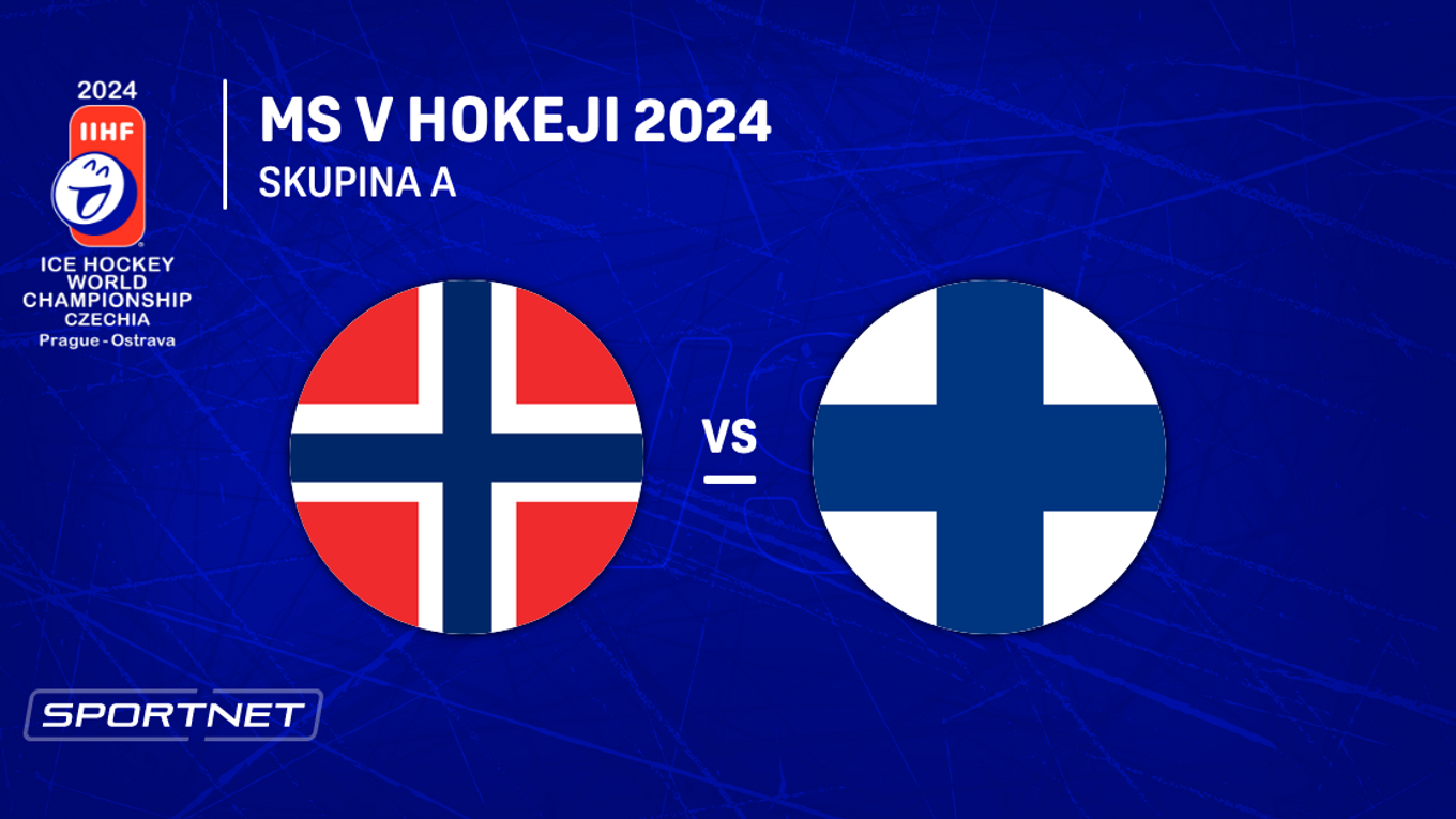 Nórsko - Fínsko: ONLINE prenos zo zápasu skupiny A na MS v hokeji 2024 v Česku. 