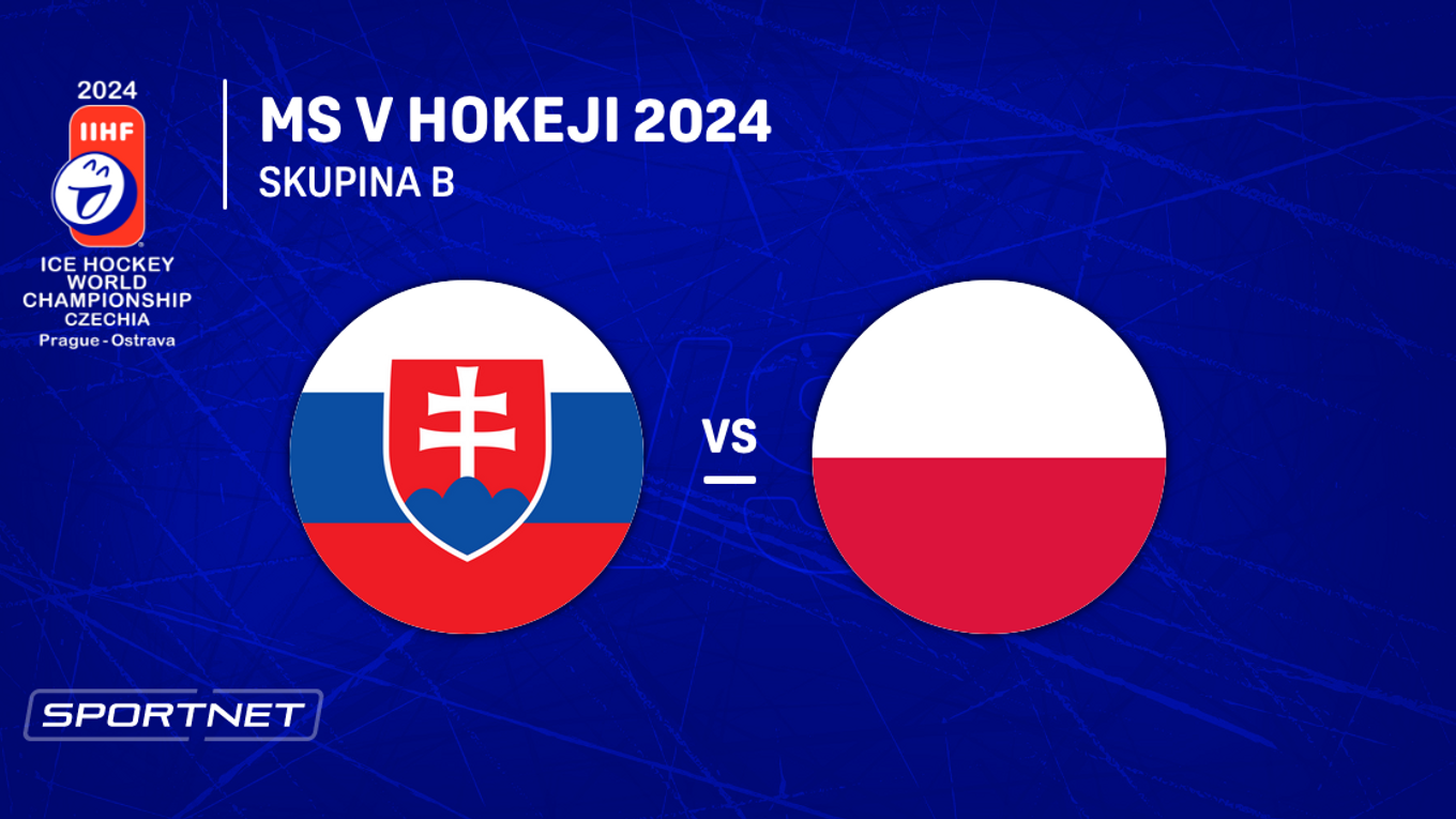 Slovensko - Poľsko: ONLINE prenos zo štvrtého zápasu slovenských hokejistov na MS v hokeji 2024 v Česku.