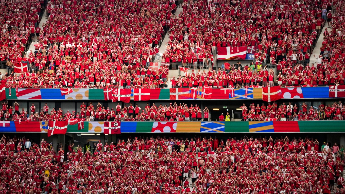 Fanúšikovia Dánska na EURO 2024
