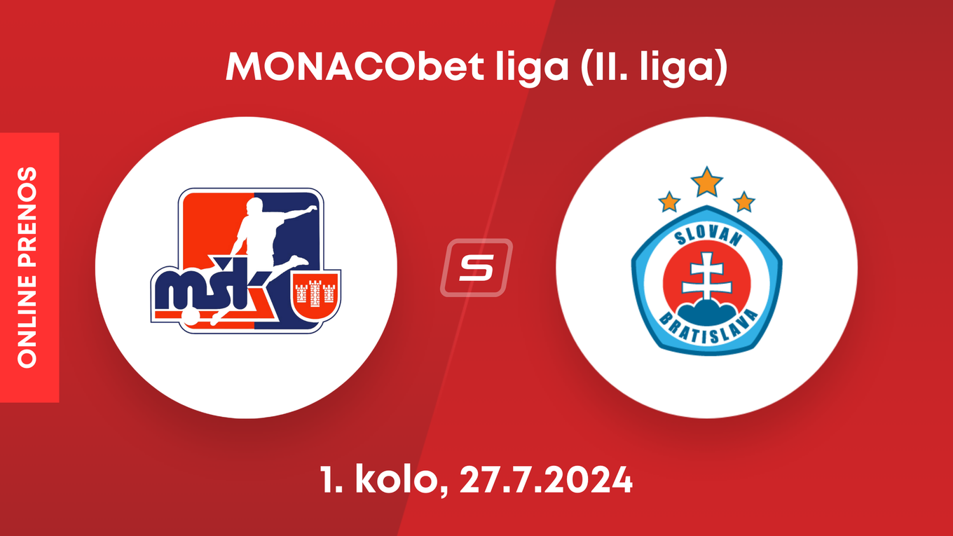 MŠK Považská Bystrica - ŠK Slovan Bratislava U21: ONLINE prenos zo zápasu 1. kola MONACObet ligy (II. liga).