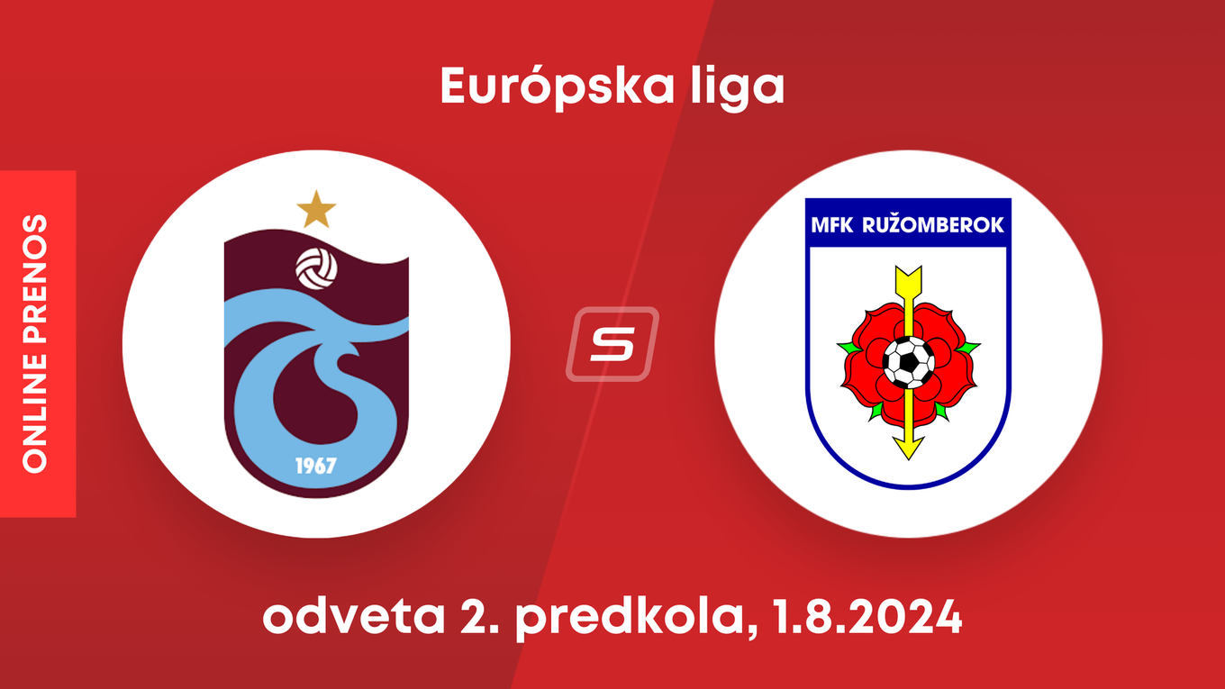 Trabzonspor - MFK Ružomberok: ONLINE prenos z odvetného zápasu 2. predkola Európskej ligy.