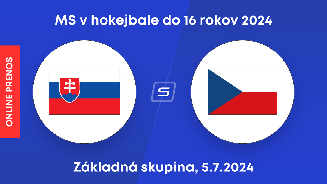 Slovensko - Česko červení: LIVE STREAM zo zápasu na MS v hokejbale do 16 rokov 2024 v Žiline.