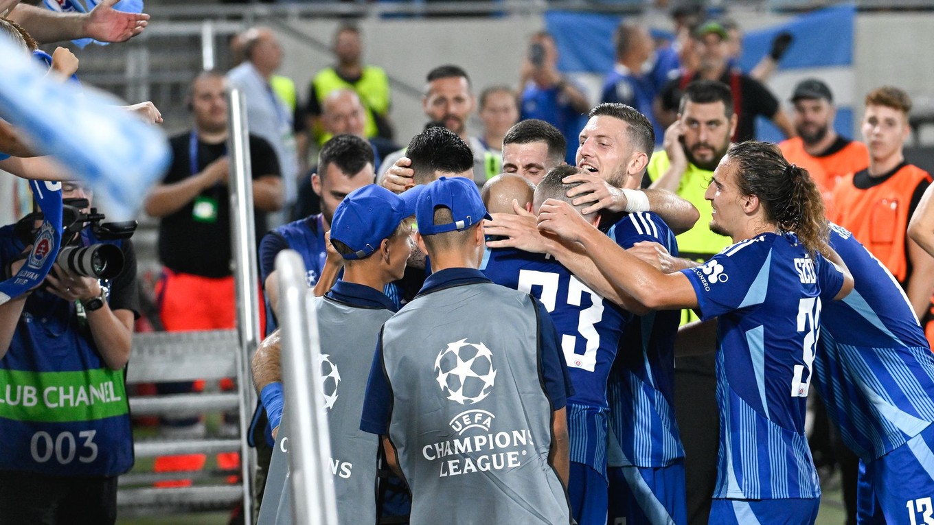 Futbalisti ŠK Slovan Bratislava v Lige majstrov.