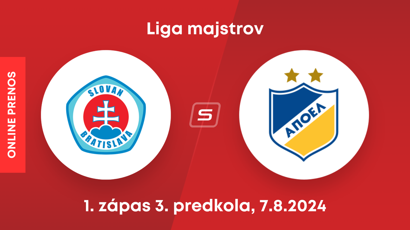 ŠK Slovan Bratislava - APOEL Nikózia: ONLINE prenos z 1. zápasu 3. predkola Ligy majstrov.