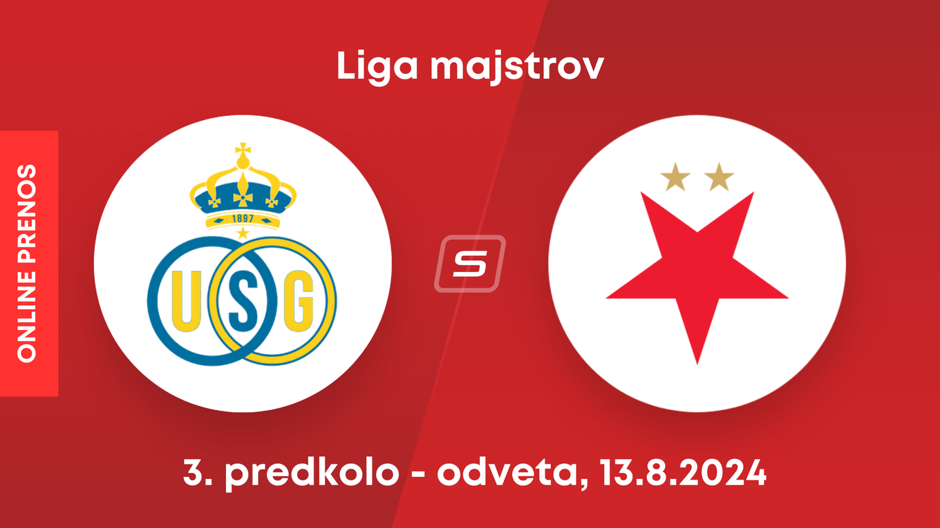 Royale Union Saint-Gilloise - Slavia Praha: ONLINE prenos 3. predkola Ligy majstrov.