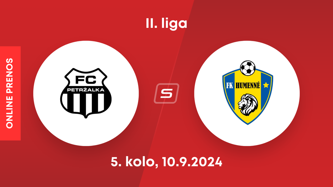 FC Petržalka - FK Humenné: ONLINE prenos z dohrávky 5. kola II. ligy.