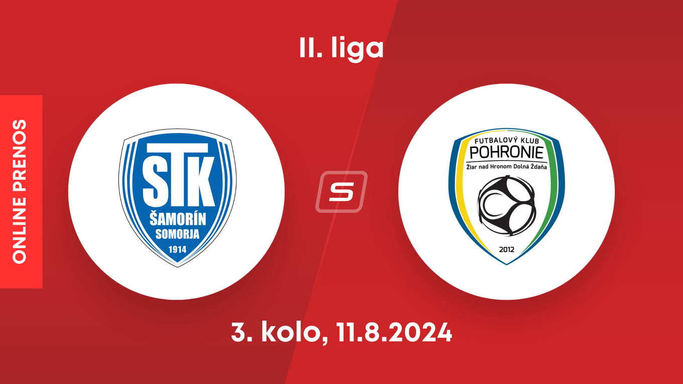 FC ŠTK 1914 Šamorín - FK Pohronie: ONLINE prenos zo zápasu 3. kola II. ligy.