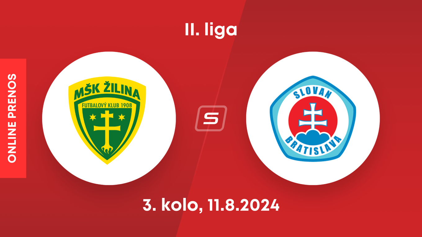 MŠK Žilina B - ŠK Slovan Bratislava U21: ONLINE prenos zo zápasu 3. kola II. ligy.