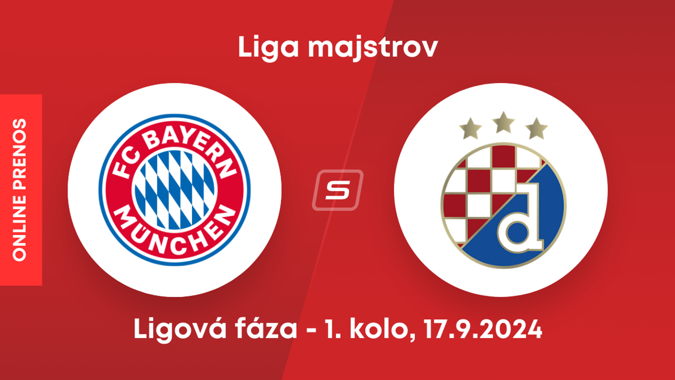 Bayern Mníchov - Dinamo Záhreb: ONLINE prenos zo zápasu 1. kola ligovej fázy Ligy majstrov.