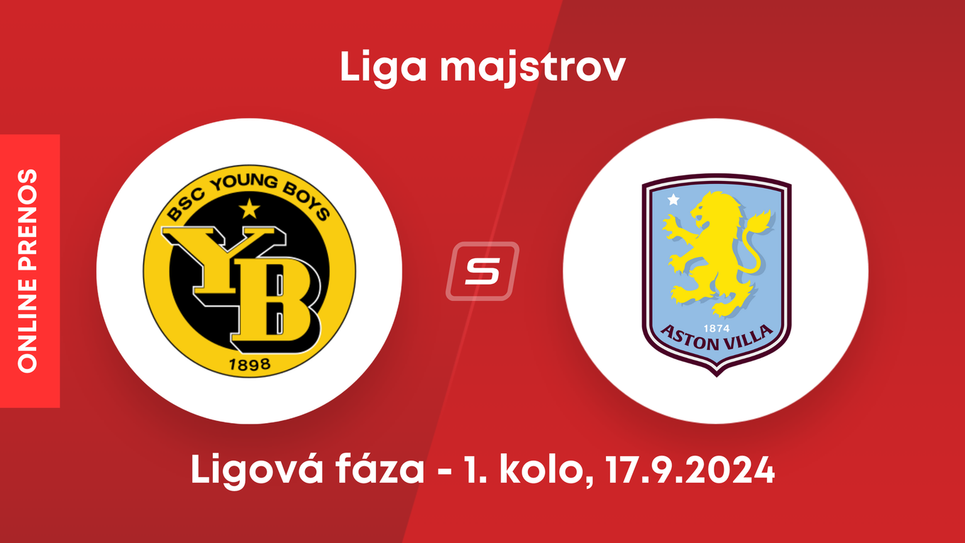 Young Boys Bern - Aston Villa: ONLINE prenos zo zápasu 1. kola ligovej fázy Ligy majstrov.