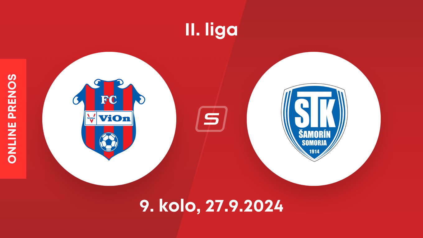 FC ViOn Zlaté Moravce - FC ŠTK 1914 Šamorín: ONLINE prenos zo zápasu 9. kola II. ligy.