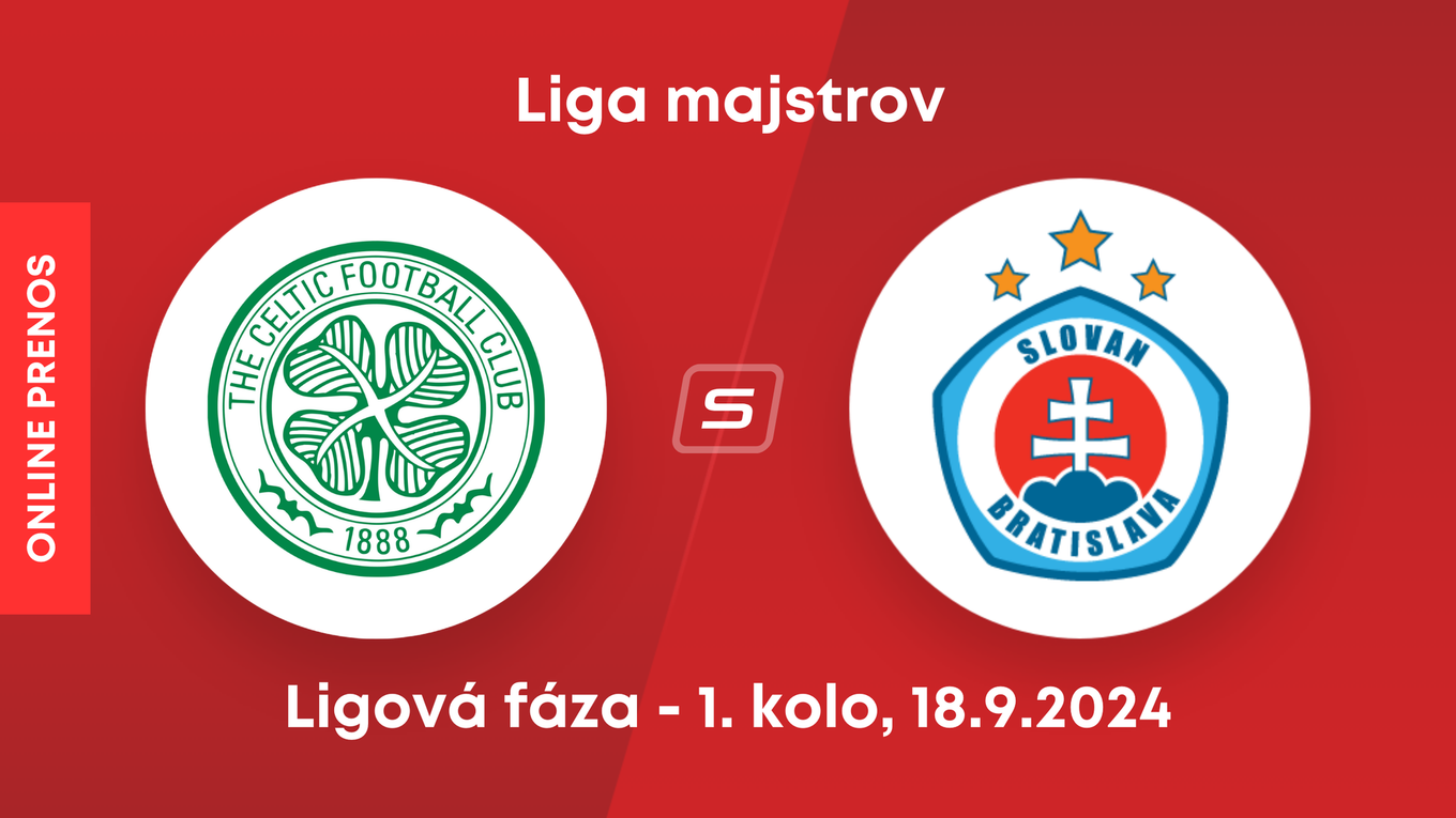 Celtic FC - ŠK Slovan Bratislava: ONLINE prenos zo zápasu 1. kola ligovej fázy Ligy majstrov.