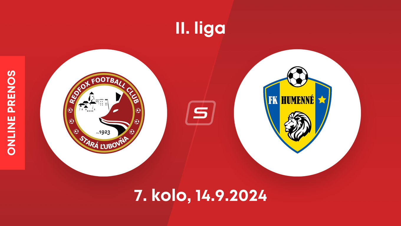 Stará Ľubovňa Redfox FC - FK Humenné: ONLINE prenos zo zápasu 7. kola II. ligy.