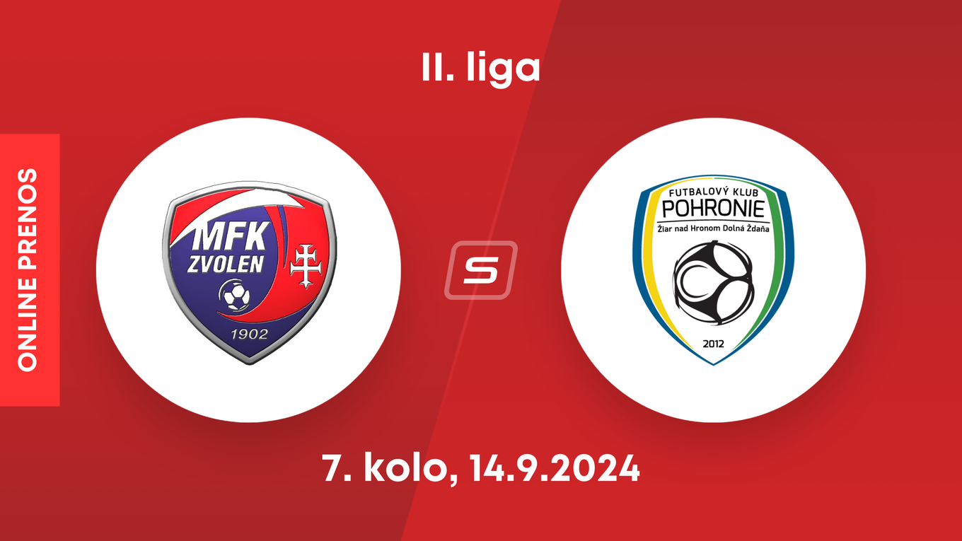 MFK Zvolen - FK Pohronie: ONLINE prenos zo zápasu 7. kola II. ligy.