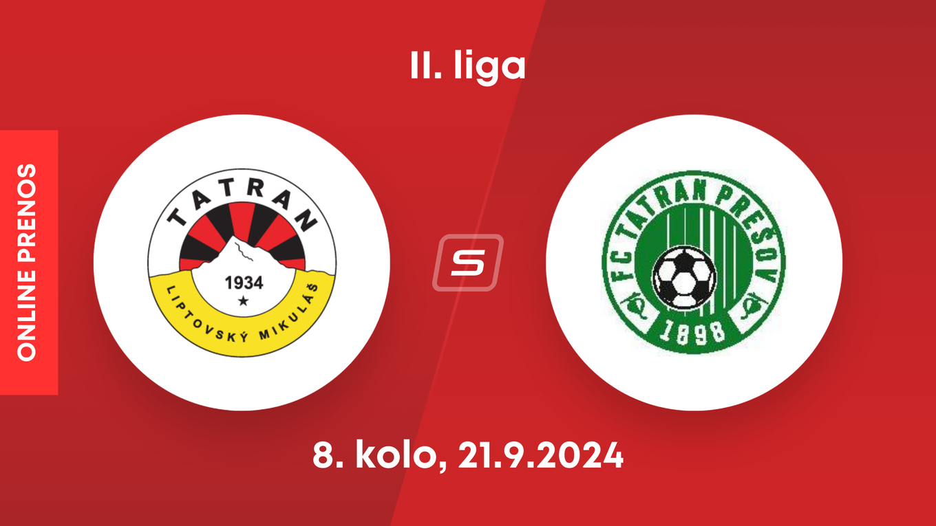 MFK Tatran Liptovský Mikuláš - FFC Tatran Prešov: ONLINE prenos zo zápasu 8. kola MONACObet ligy (II. liga).