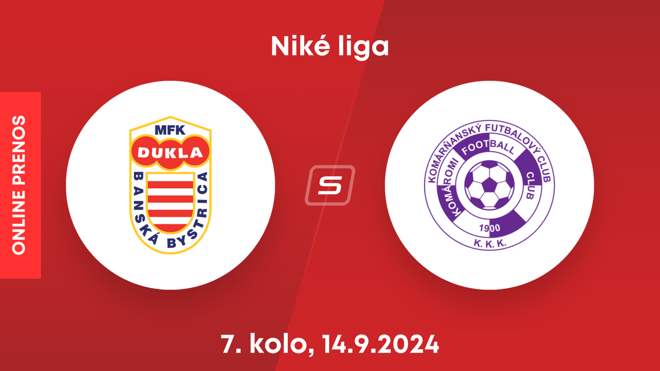 MFK Dukla Banská Bystrica - KFC Komárno: ONLINE prenos zo zápasu 7. kola Niké ligy.