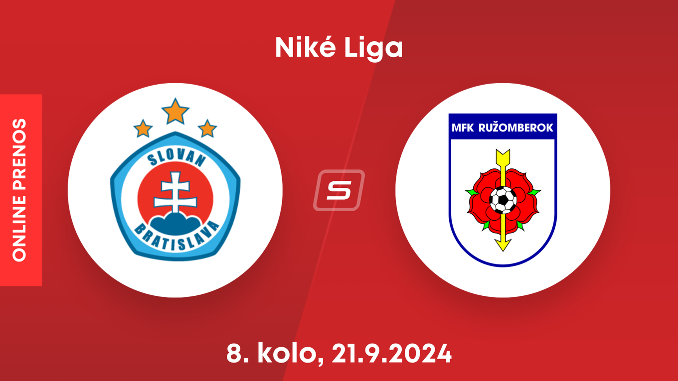 ŠK Slovan Bratislava - MFK Ružomberok: ONLINE prenos zo zápasu 8. kola Niké ligy.