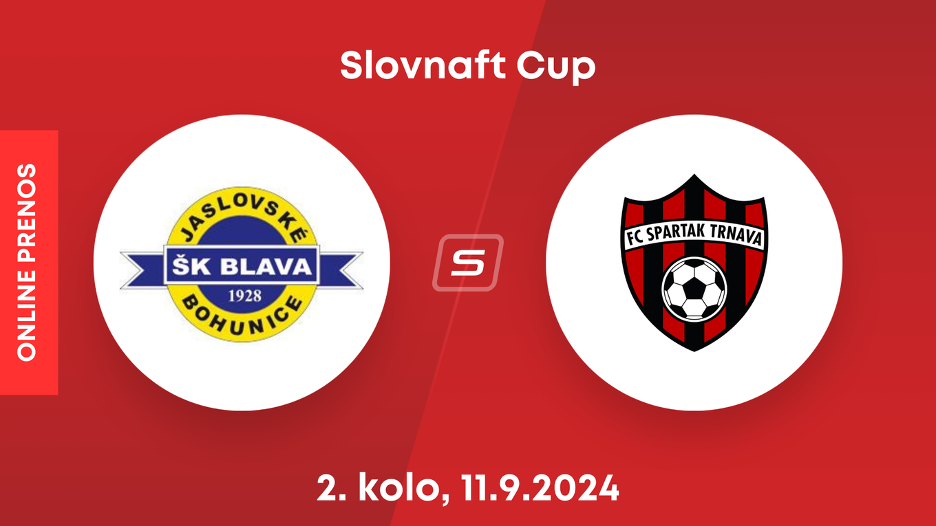 ŠK Blava Jaslovské Bohunice - FC Spartak Trnava: ONLINE prenos zo zápasu Slovnaft Cupu