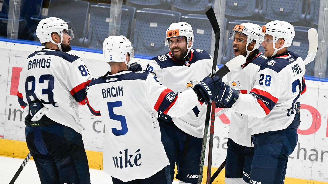 Hokejisti HC Slovan Bratislava.