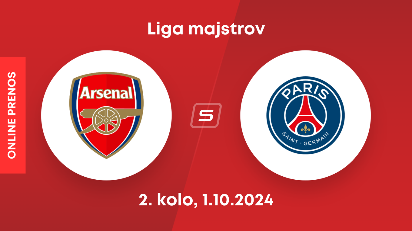 Arsenal FC - Paríž St. Germain: ONLINE prenos zo zápasu 2. kola Ligy majstrov. 