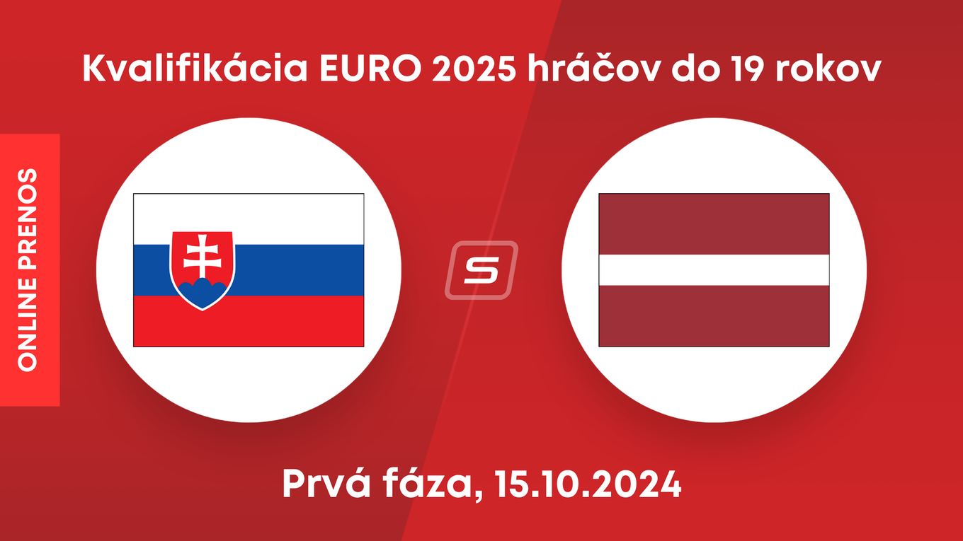 Slovensko U19 - Lotyšsko U19: Online prenos z kvalifikácie EURO 2025 hráčov do 19 rokov.