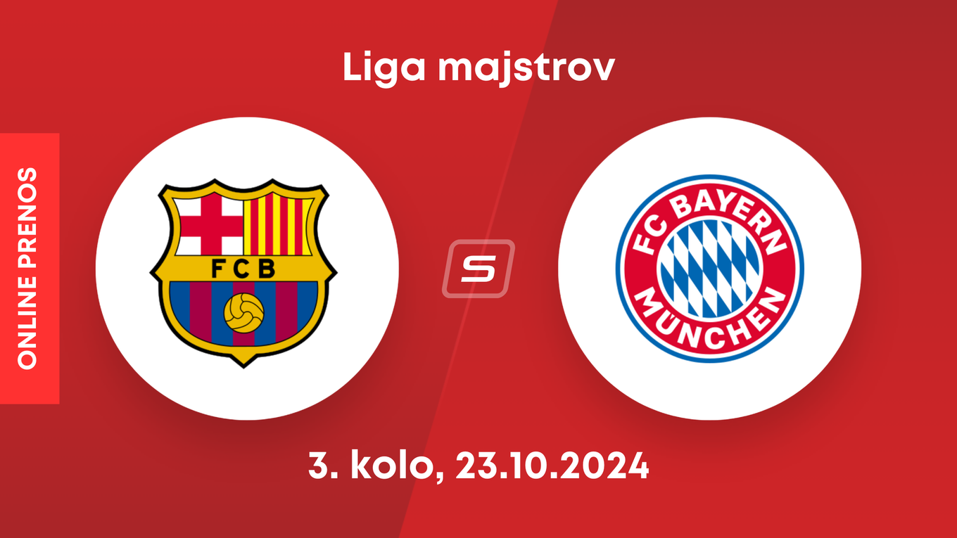 FC Barcelona - Bayern Mníchov: ONLINE prenos zo zápasu 3. kola Ligy majstrov.