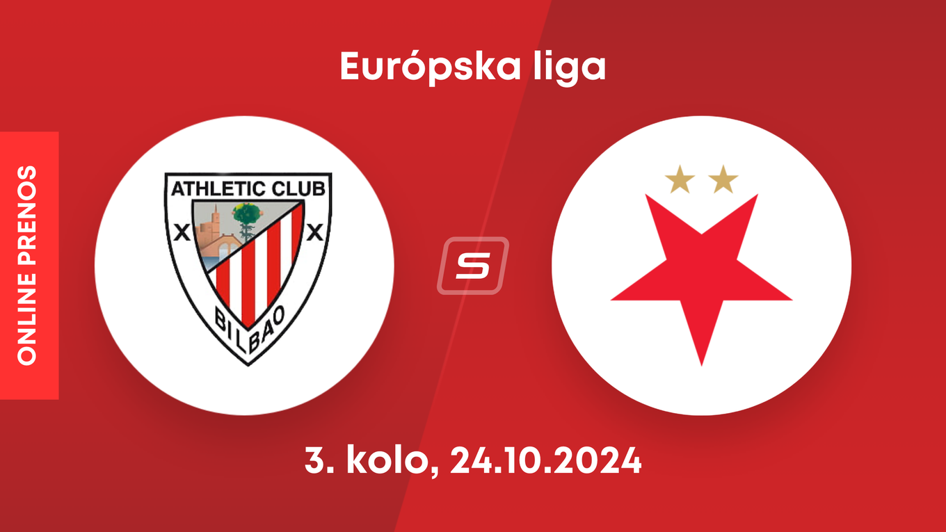 Athletic Bilbao - SK Slavia Praha: ONLINE prenos zo zápasu 3. kola Európskej ligy.