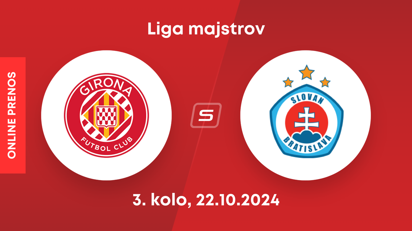 Girona -Slovan Bratislava: ONLINE prenos zo zápasu 3. kola Ligy majstrov.