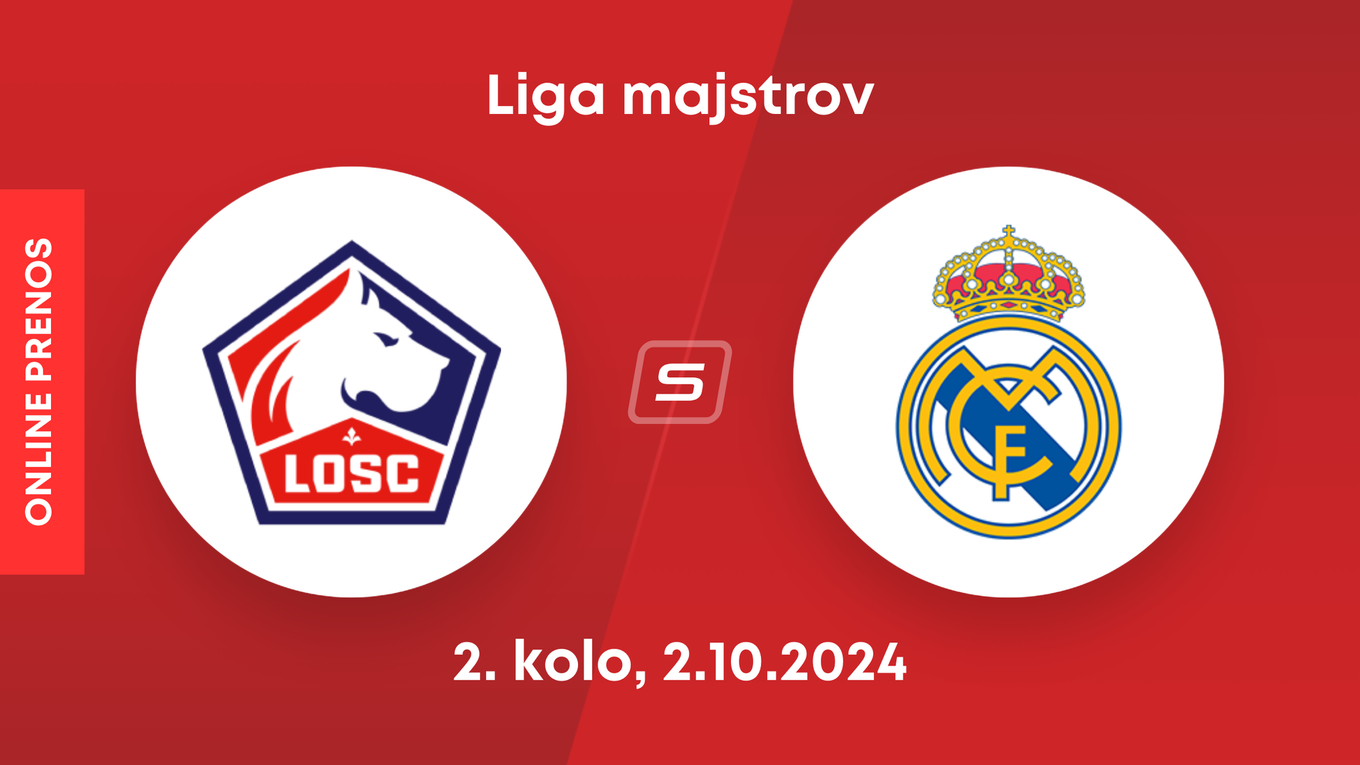 Lille OSC - Real Madrid: ONLINE prenos zo zápasu 2. kola Ligy majstrov.