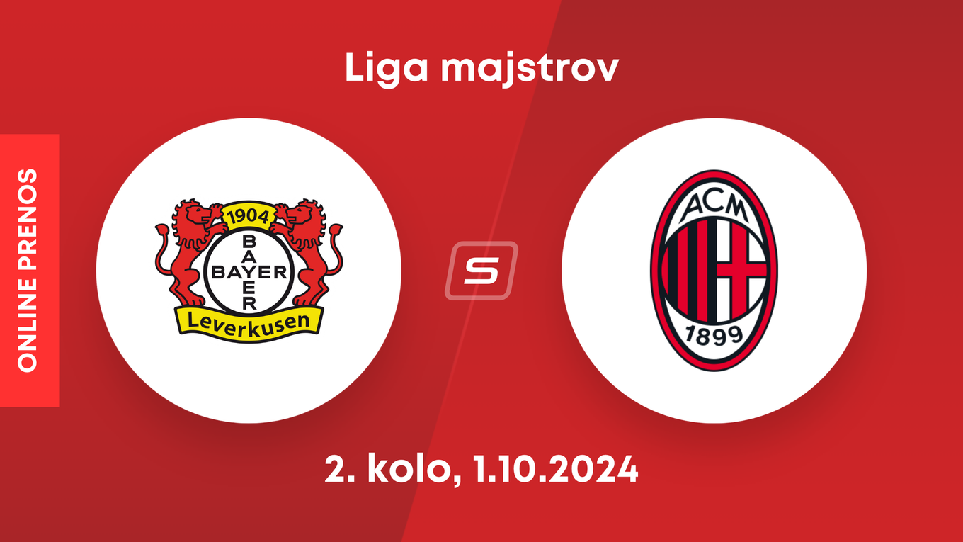 Bayer Leverkusen - AC Miláno: ONLINE prenos zo zápasu 2. kola Ligy majstrov. 