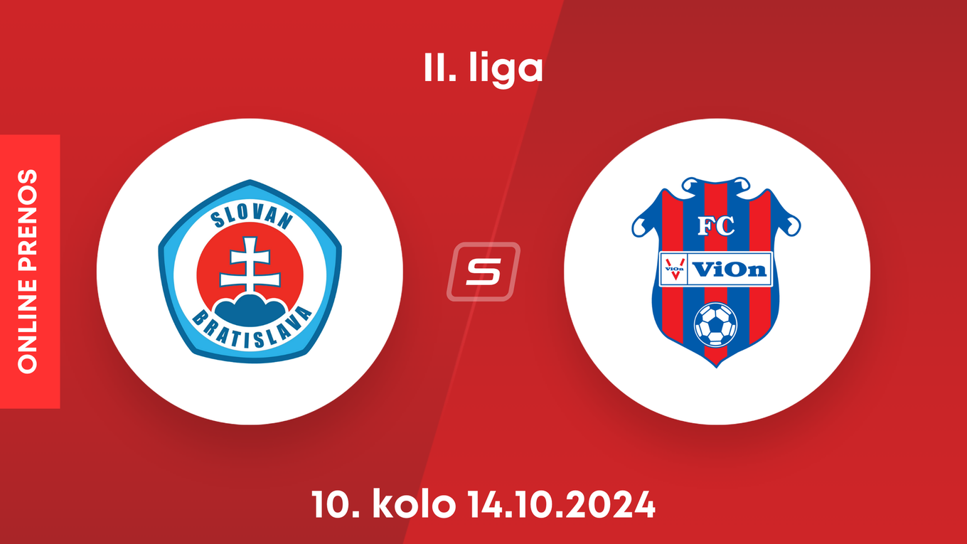 ŠK Slovan Bratislava B - FC ViOn Zlaté Moravce: ONLINE prenos z dohrávky zápasu 10. kola II. ligy.