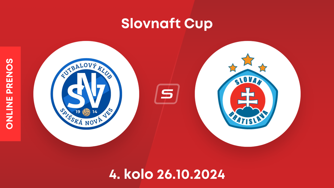 FK Spišská Nová Ves - ŠK Slovan Bratislava: ONLINE prenos zo zápasu Slovnaft Cupu.