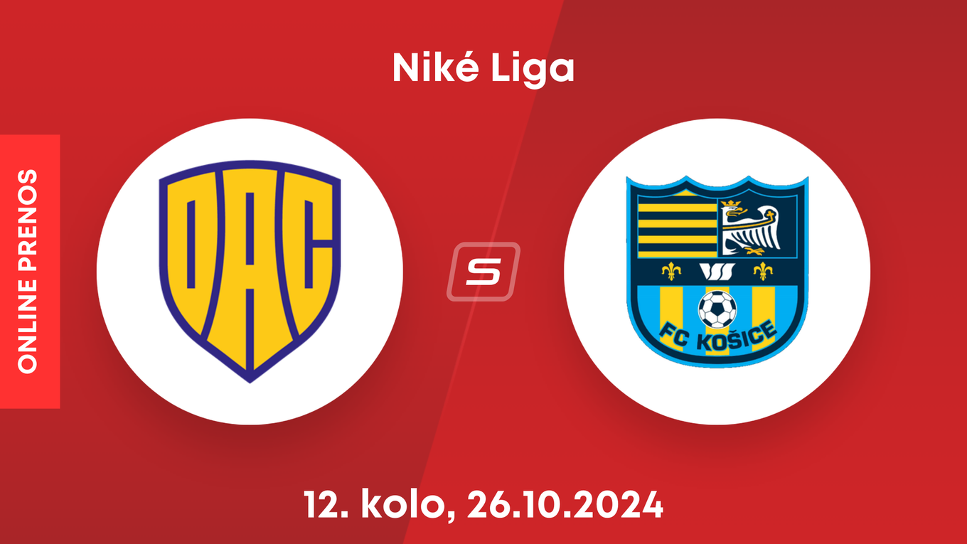 FC DAC 1904 Dunajská Streda - FC Košice: ONLINE prenos zo zápasu 12. kola Niké ligy.