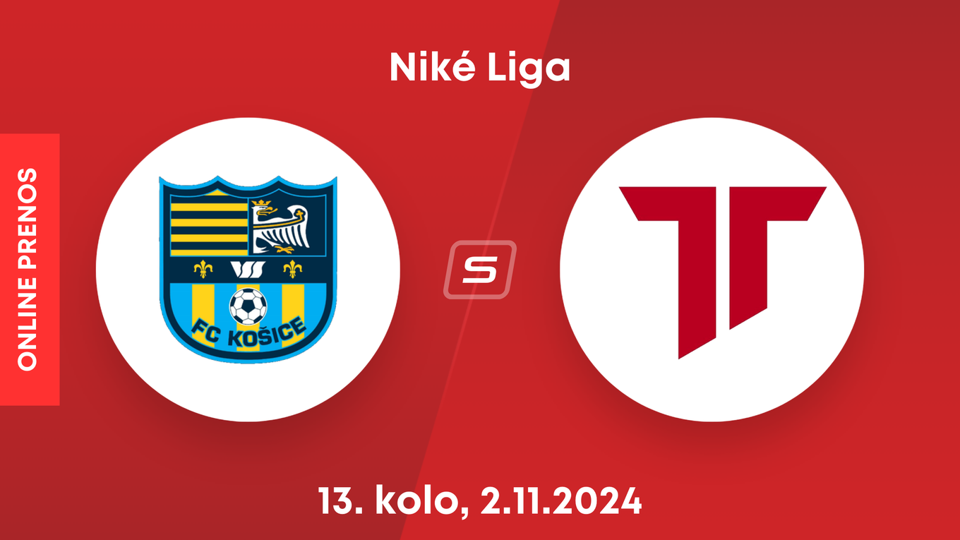 FC Košice - AS Trenčín: ONLINE prenos zo zápasu 13. kola Niké ligy.