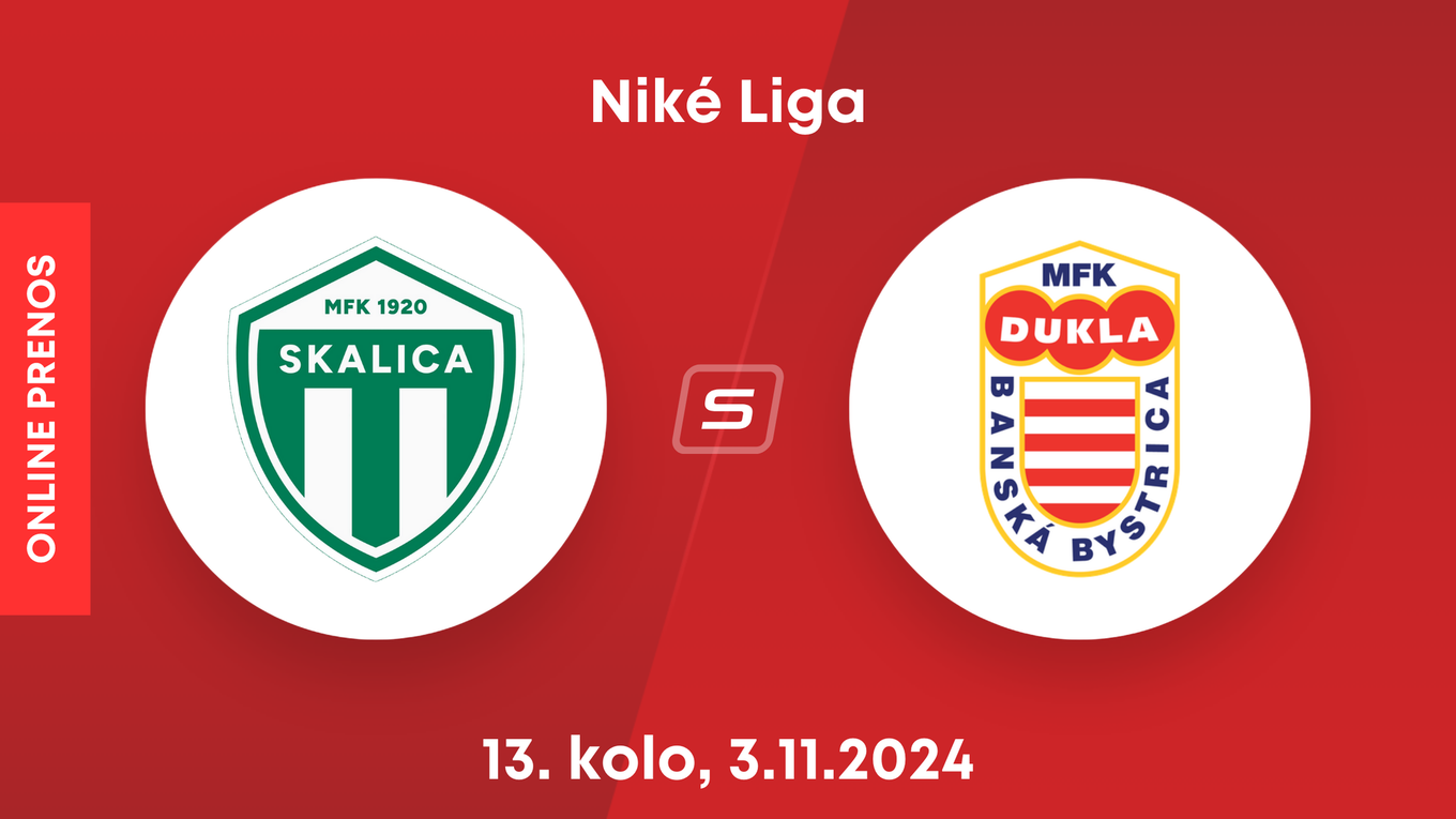 MFK Skalica - MFK Dukla Banská Bystrica: ONLINE prenos zo zápasu 13. kola Niké ligy.