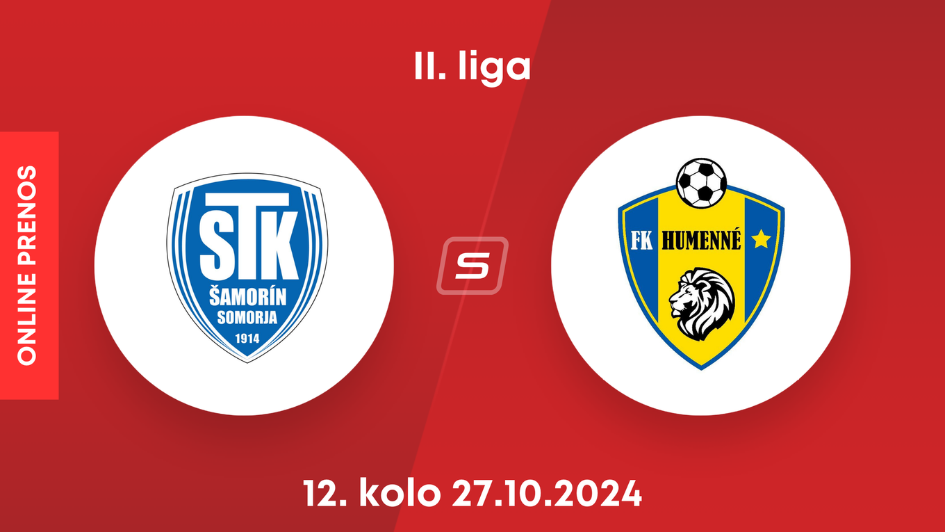 FC ŠTK 1914 Šamorín - FK Humenné: ONLINE prenos zo zápasu 12. kola II. ligy.