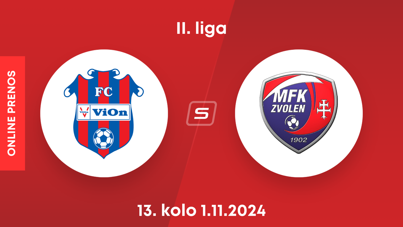 FC ViOn Zlaté Moravce - MFK Zvolen: ONLINE prenos zo zápasu 13. kola II. ligy.