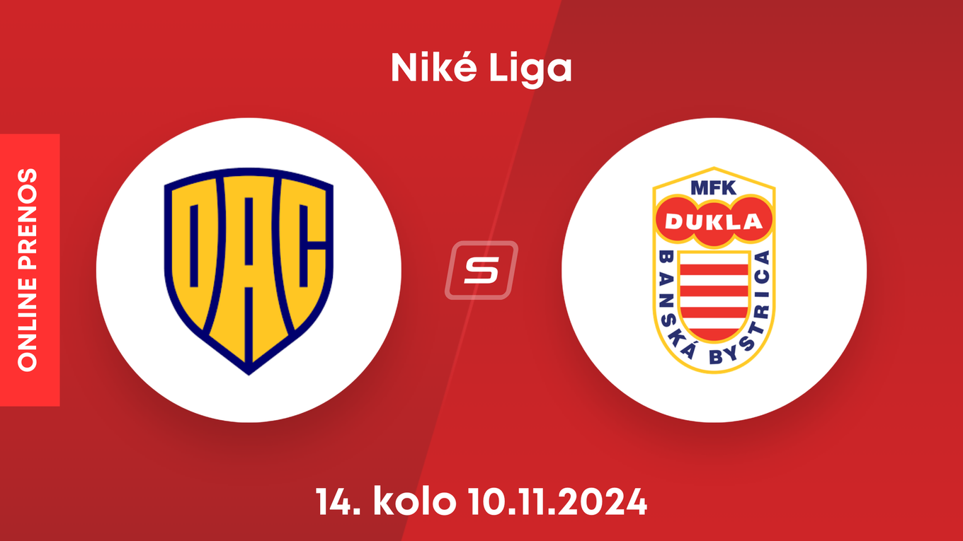 FC DAC 1904 Dunajská Streda - MFK Dukla Banská Bystrica: ONLINE prenos zo zápasu 14. kola Niké ligy.