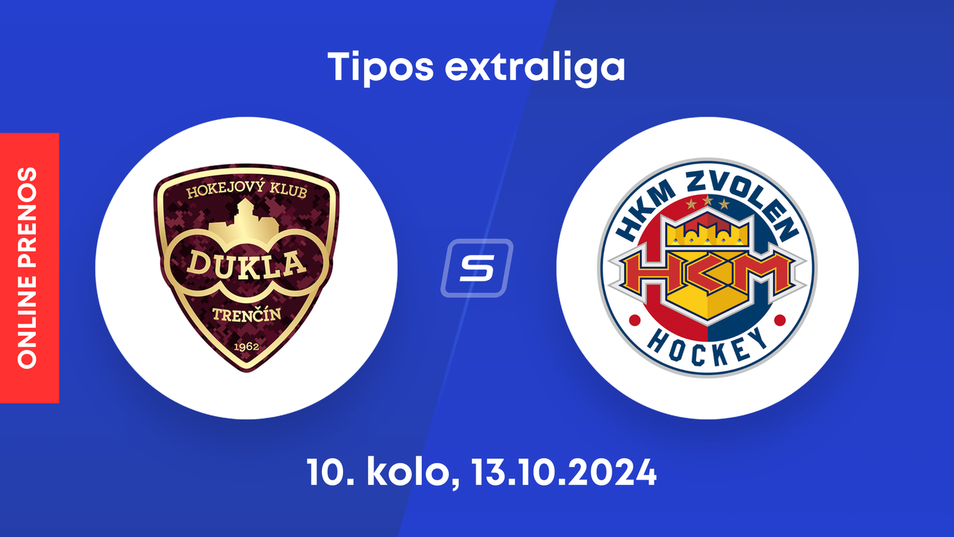 HK Dukla Trenčín - HKM Zvolen: ONLINE prenos zo zápasu 10. kola Tipos extraligy.