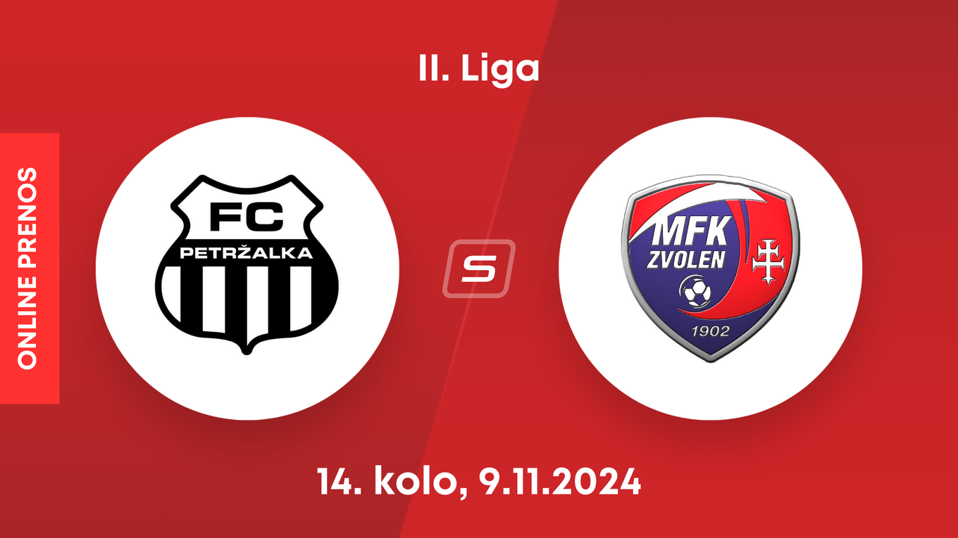 FC Petržalka - MFK Zvolen: ONLINE prenos zo zápasu 14. kola II. ligy.