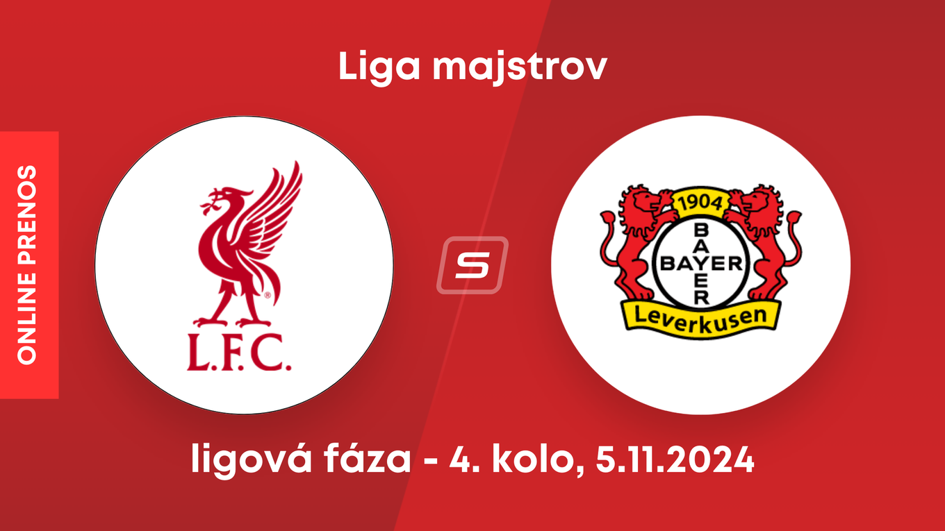 Liverpool FC - Bayer Leverkusen: ONLINE prenos zo zápasu 4. kola Ligy majstrov.