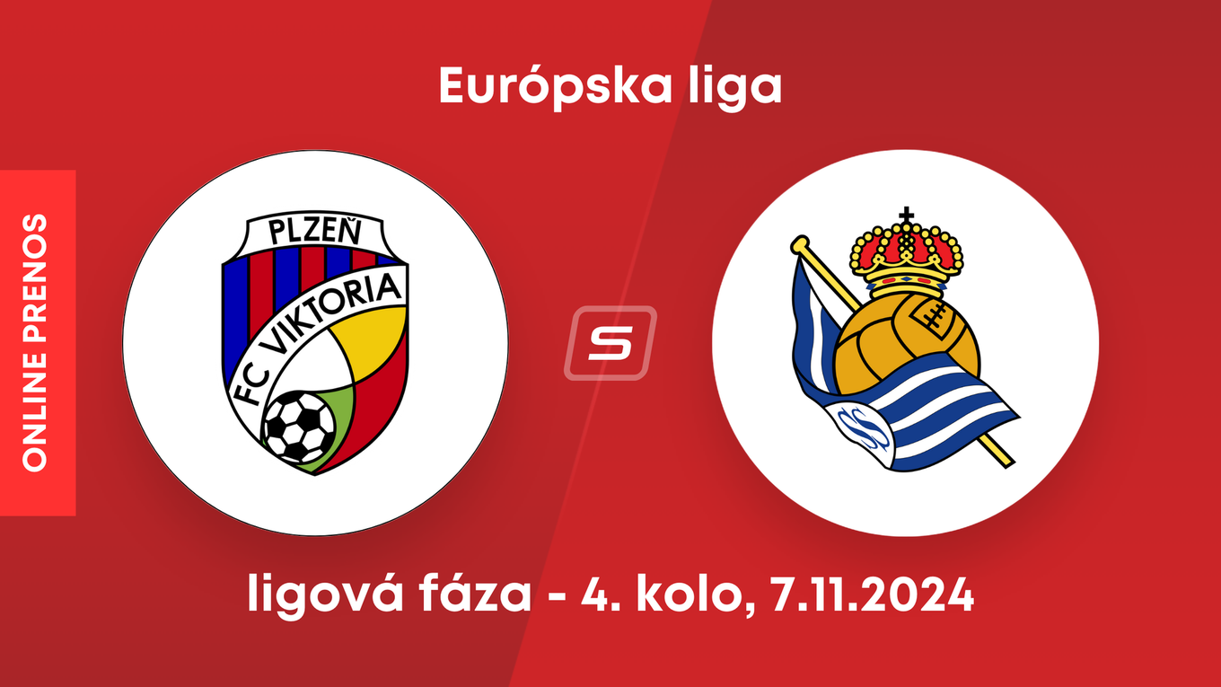 Viktoria Plzeň - Real Sociedad: ONLINE prenos zo zápasu 4. kola Európskej ligy.