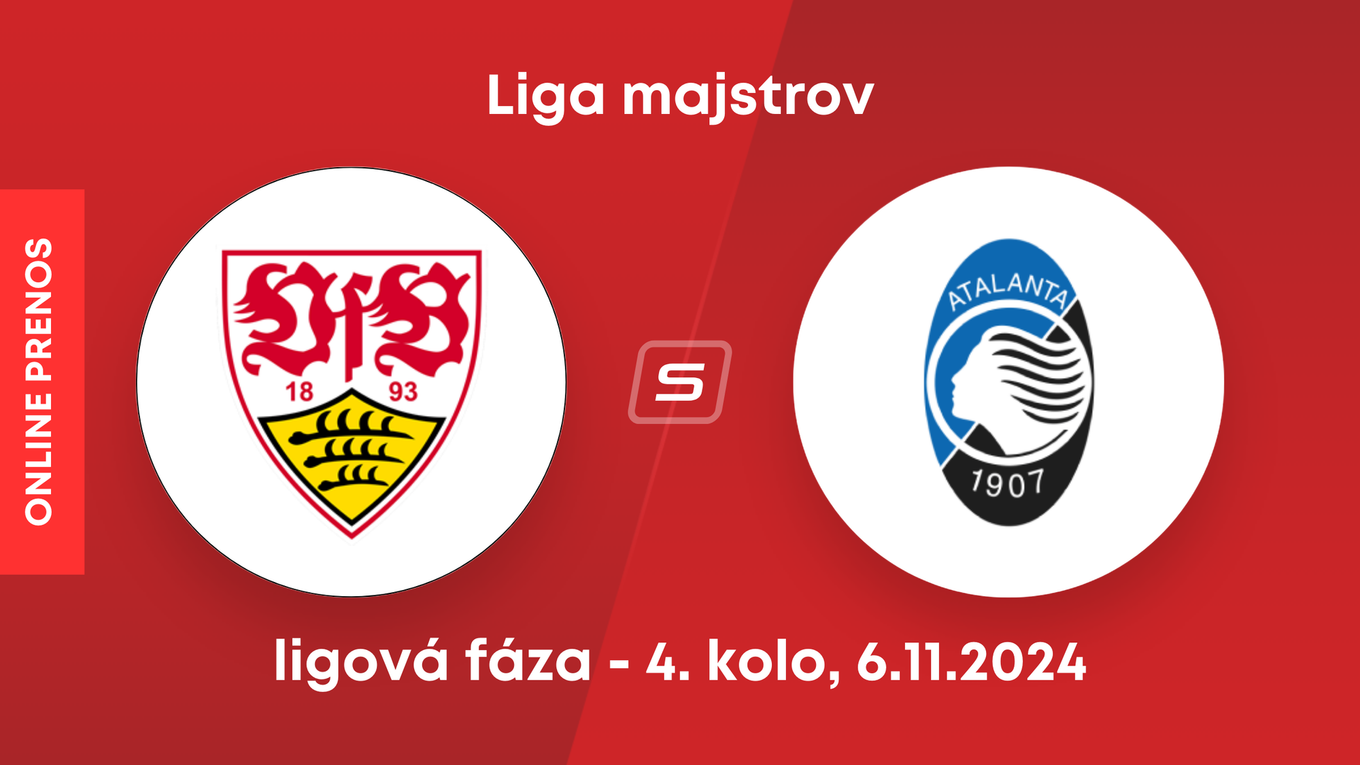 VfB Stuttgart - Atalanta Bergamo: ONLINE prenos zo zápasu 4. kola ligovej fázy Ligy majstrov.