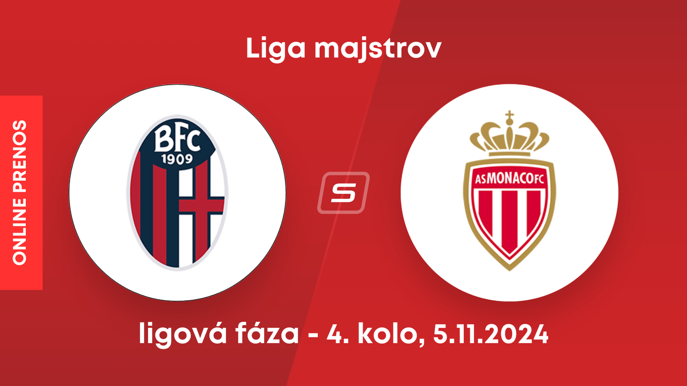 Bologna FC - AS Monaco: ONLINE prenos zo zápasu 4. kola ligovej fázy Ligy majstrov.