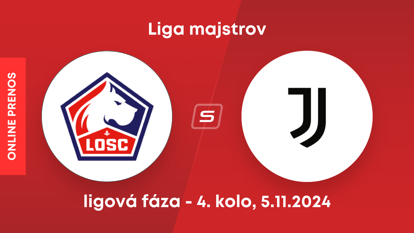 OSC Lille - Juventus FC: ONLINE prenos zo zápasu 4. kola Ligy majstrov. 